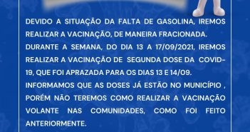 Vacinação do Covid-19 – Comunicado